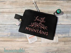 Faith Can Move Mountains - Canvas Zipper Bag