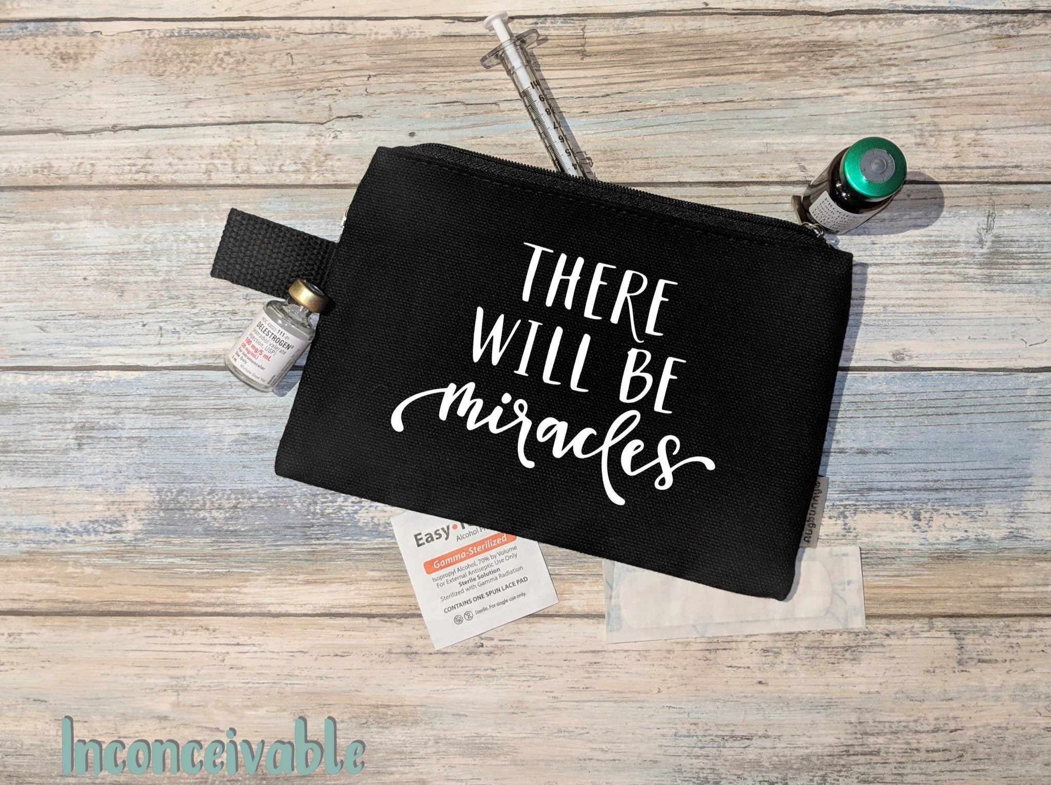 There Will Be Miracles - Canvas Zipper Bag